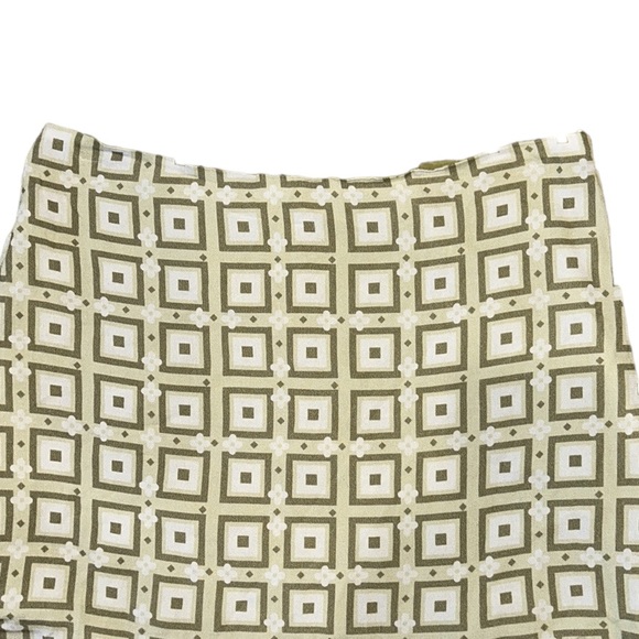 NWT Princess Polly Misuraca Green Geometric Printed Mini Skirt - 2 - Picture 3 of 13